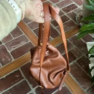 HOBO Ramble Leather Drawstring Shoulder / Backpack Hobo Ramble Leather Drawstring Backpack In Dusty Blue | ModeSens main image 4